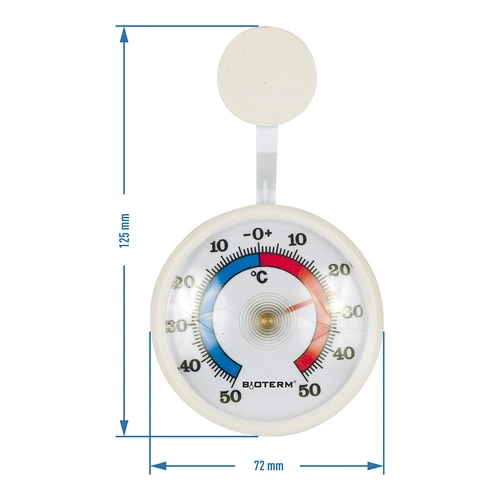 Universāls pašlīmējošs termometrs (no -50°C līdz +50°C) Ø 7,2 cm - 2
