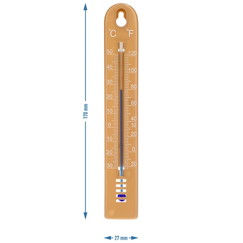 Universāls termometrs (-30 līdz +50 °C), 17 cm, gaiši brūns - 4