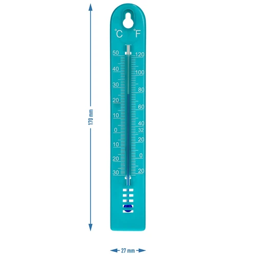 Universāls termometrs (-30 līdz +50 °C), 17 cm, zils - 4