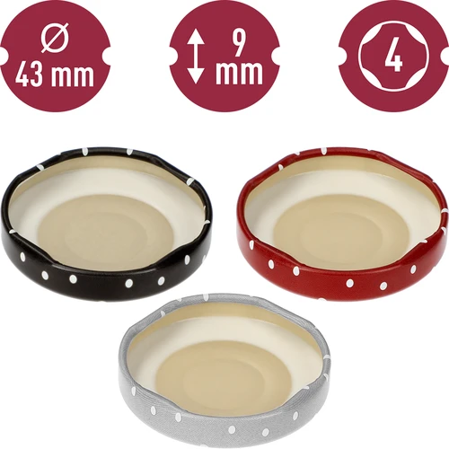Vāciņi Ø 43 mm, punktiņu miks - 10 gab. - 10