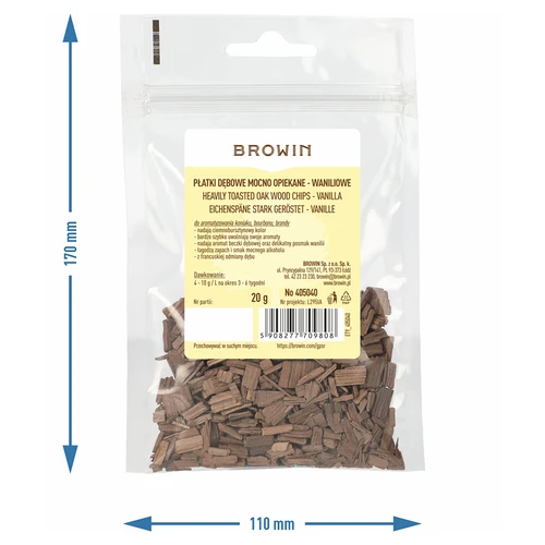 Vaniljas ozolkoka plāksnītes, stipri grauzdētas, 20 g - 7