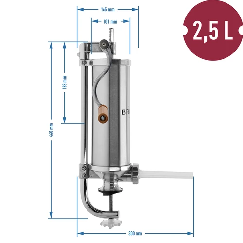 Vertikālais desu pildītājs 2,5 kg - 10