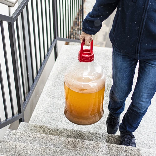 Viegls, nesaplīstošs vīna demižons ar rokturi, 15 L - 15