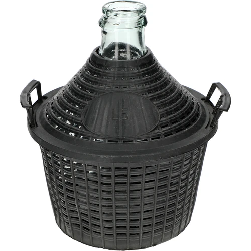 Vīna damadžāns 5 l plastmasas grozā - 2
