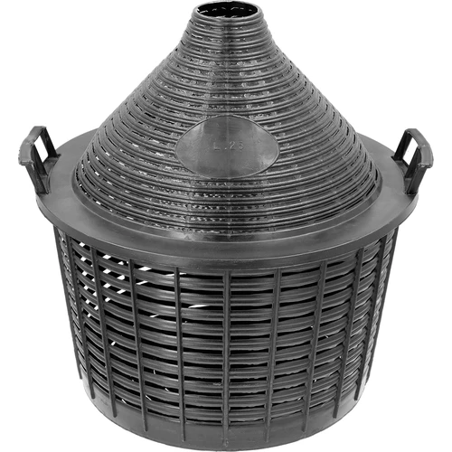 Vīna demižons 25 L plastmasas grozā - 3