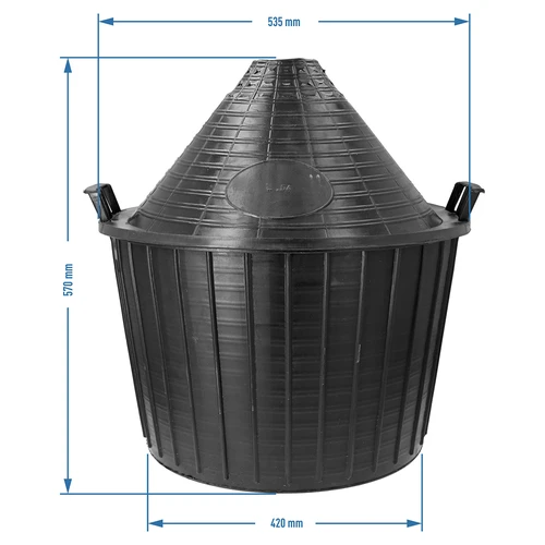 Vīna demižons 54 L plastmasas grozā - 6