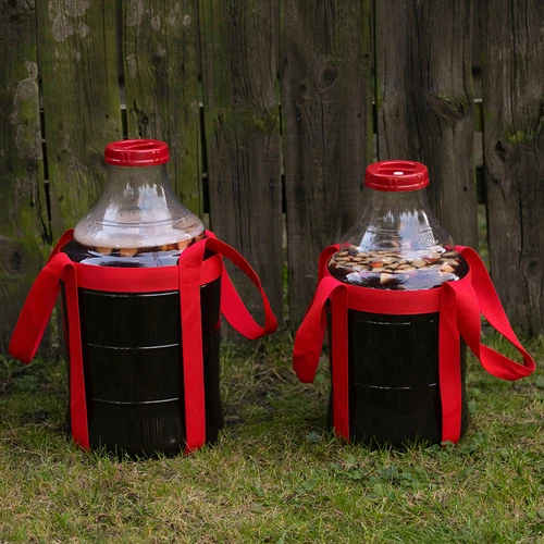 Vīna demižons, viegls, neplīstošs, ar nesšanas siksnām, 20 L - 9