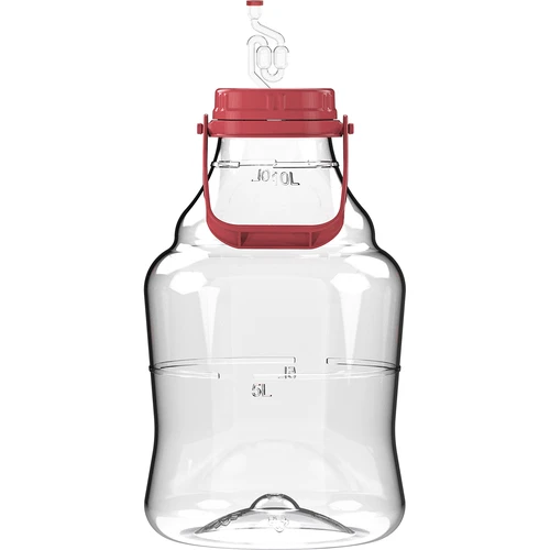 Vīna demižons, viegls, neplīstošs, ar rokturi, 10 L