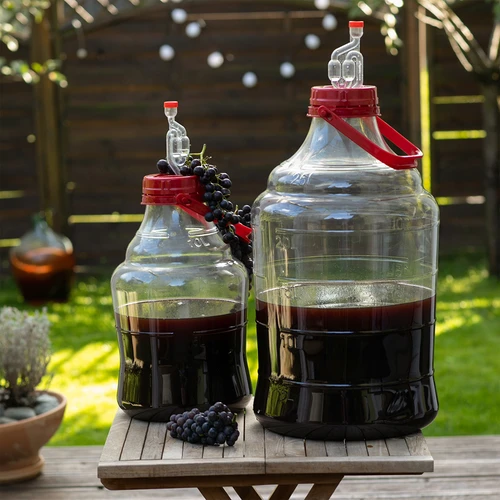 Vīna demižons, viegls, neplīstošs, ar rokturi, 10 L - 12