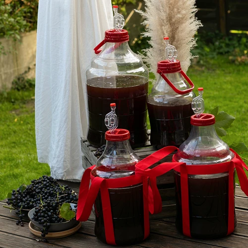 Vīna demižons, viegls, neplīstošs, ar rokturi, 20 L - 11