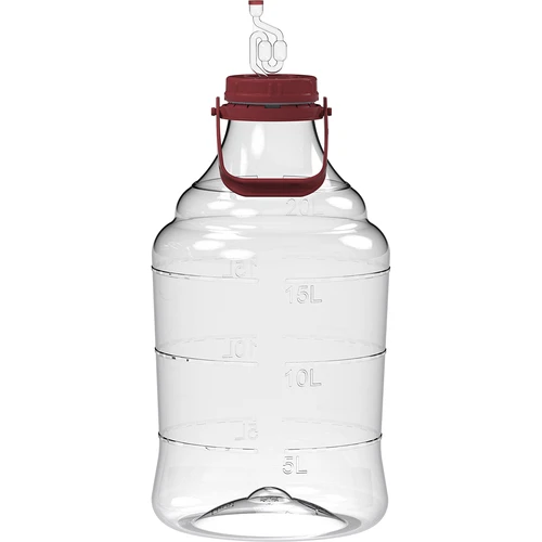 Vīna demižons, viegls, neplīstošs, ar rokturi, 20 L