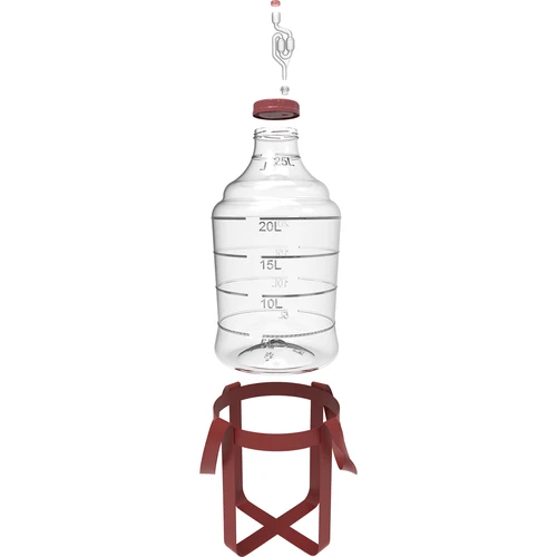 Vīna demižons, viegls, neplīstošs, ar siksnām, 25 L - 3