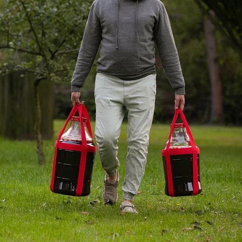 Vīna demižons, viegls, neplīstošs, ar siksnām, 25 L - 10