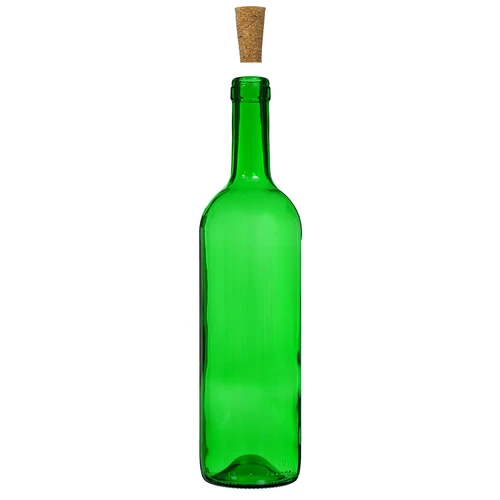Vīna pudele 0,75 L, zaļa - iepakojumā 8 gab. - 4