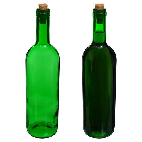 Vīna pudele 0,75 L, zaļa - iepakojumā 8 gab. - 5