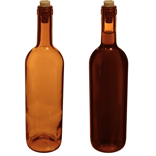 Vīna pudele 750 ml, brūna - sarukplēves iepakojums, 8 gab. - 5