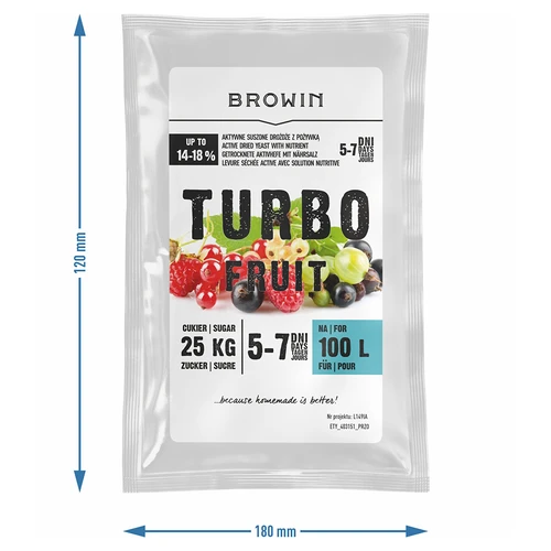 Vīna raugs Turbo Fruit 5–7 dienas 100 L - 3