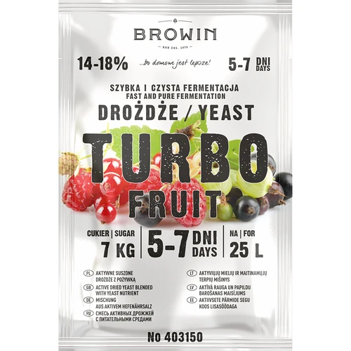 Vīna raugs Turbo Fruit 5–7 dienas - 2