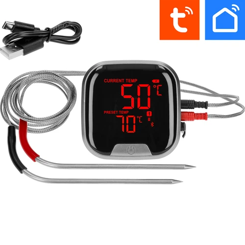 Virtuves termometrs ar Bluetooth, 2 zondes