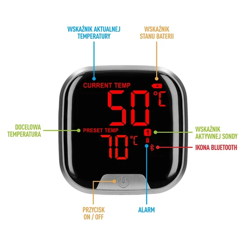 Virtuves termometrs ar Bluetooth, 2 zondes - 7