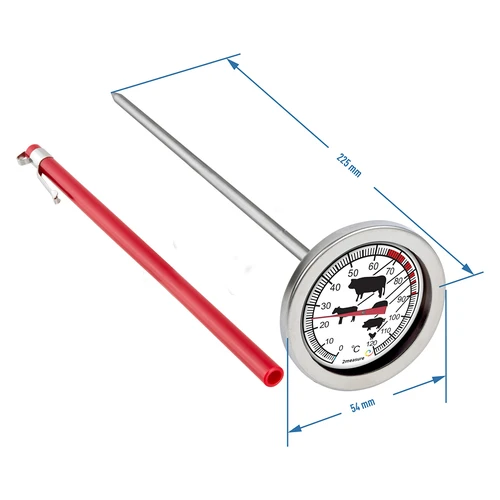 Virtuves termometrs ar grafisko skalu (0°C līdz +120°C) 21,0 cm - 2