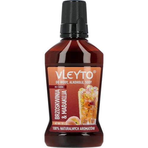 VLEYTO Persiks & Marakuja – garšas esence ar dabīgiem aromātiem, 250 ml