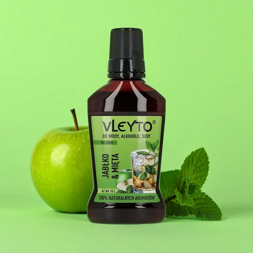 VLEYTO Piparmētra & Ābols – garšas esence ar dabīgām aromatvielām, 250 ml - 4