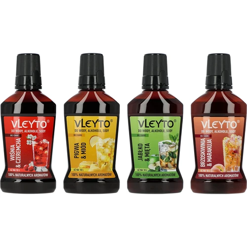 VLEYTO Piparmētra & Ābols – garšas esence ar dabīgām aromatvielām, 250 ml - 10