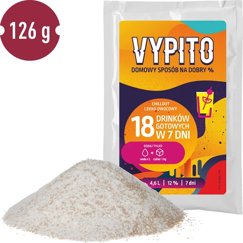 VYPITO 12%, paciņa 18 kokteiļiem - Chillout viegli augļains, 126 g - 3