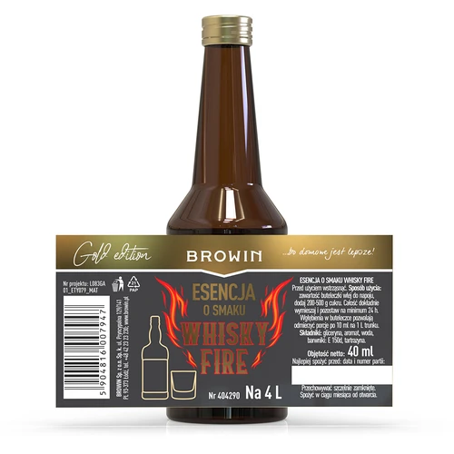 Esence ar Whisky Fire garšu uz 4 L, 40 ml - 4