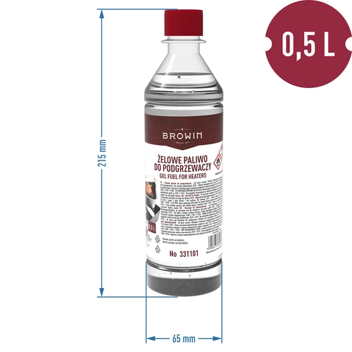 Želejveida degviela kūpinātavas degļiem 0,5 l - 2