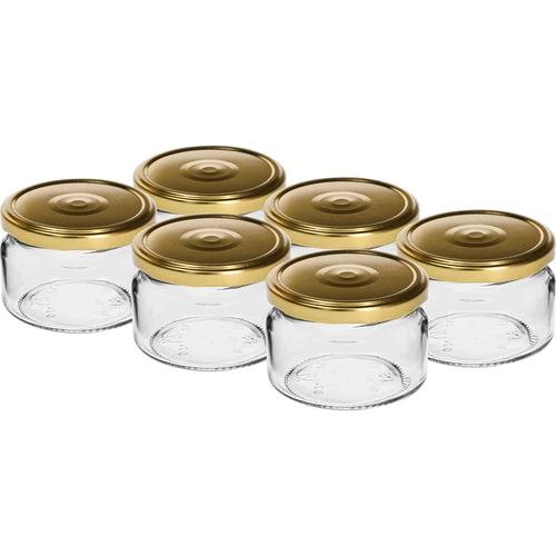 Zema 200 ml burciņa - ar zelta vāciņu fi 82/6, 6 gab.