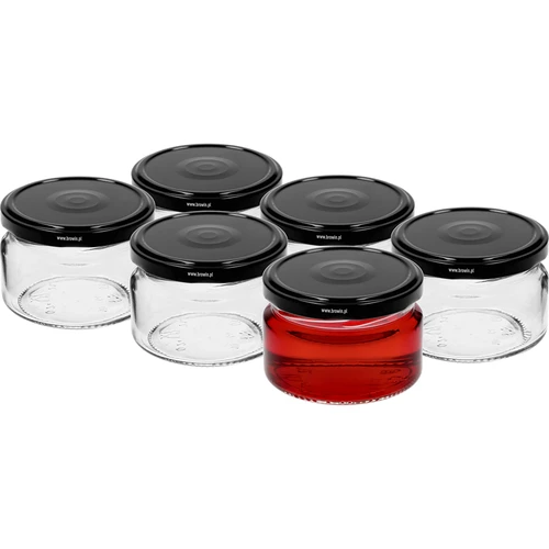 Zema 200 ml burka - ar melnu vāciņu fi 82/6, 6 gab. - 2