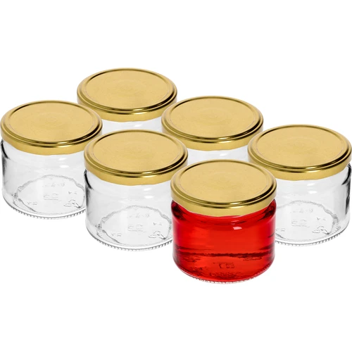 Zema 330 ml burciņa - ar zelta vāciņu fi 82/6, 6 gab. - 2