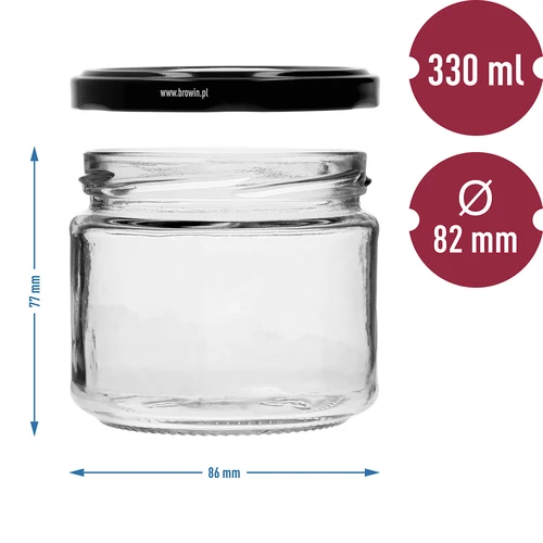 Zema burka 330 ml - ar melnu vāciņu fi 82/6, 6 gab. - 7